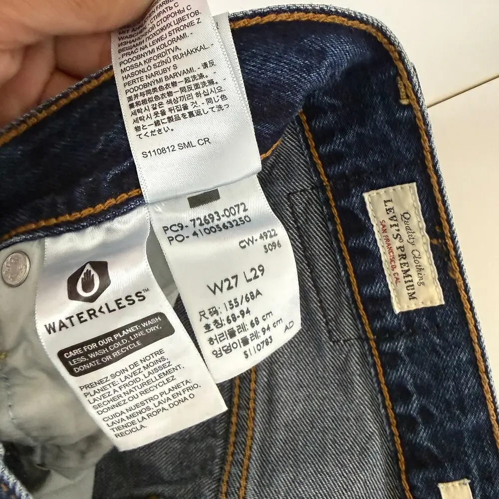 Levi's Premium Ribcage Straight Ankle Jeans High Rise 72693 - 27 W27 L29